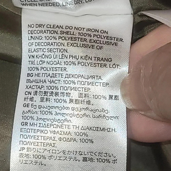 H&M Olive Green "La Vie Est Magique" Girl's Bomber Jacket Size US 10-11Y - Picture 12 of 16